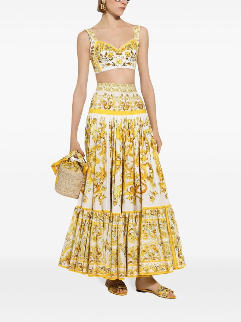 Majolica-print Maxi Skirt