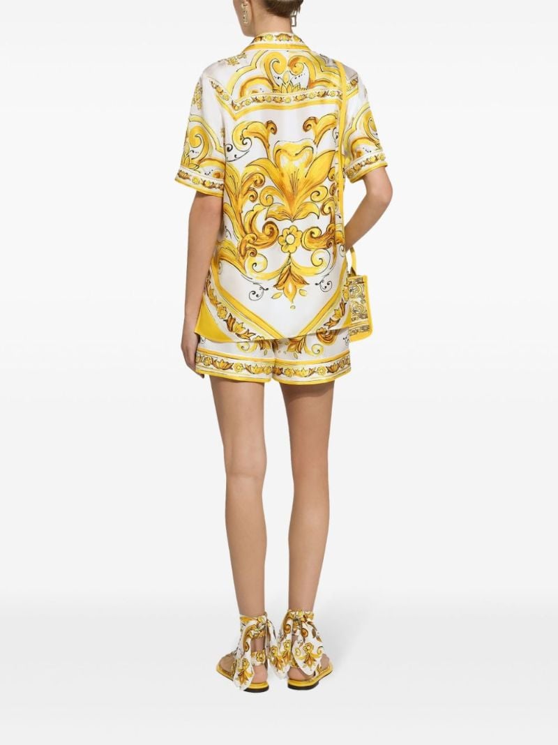 Majolica-print Silk Shirt