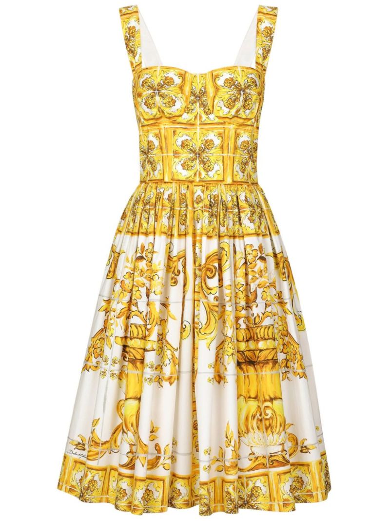 Yellow Majolica Corset Dress