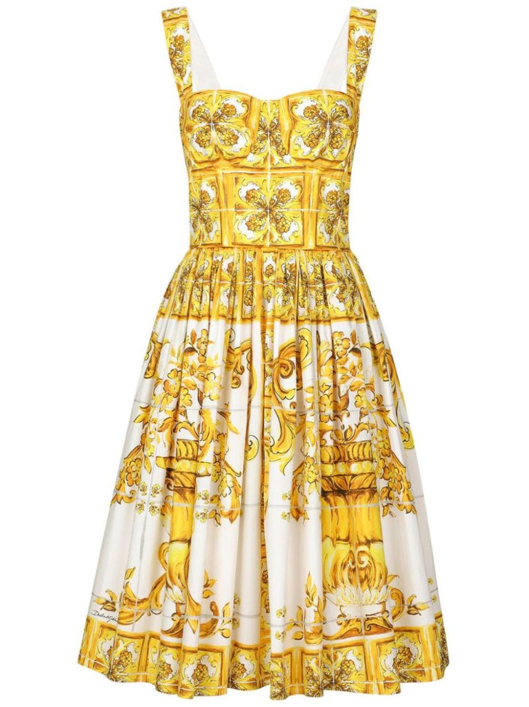 Yellow Majolica Corset Dress