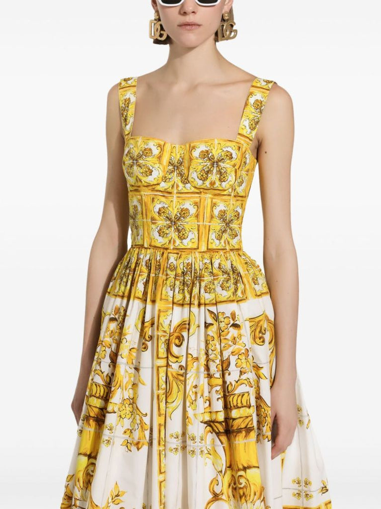 Yellow Majolica Corset Dress