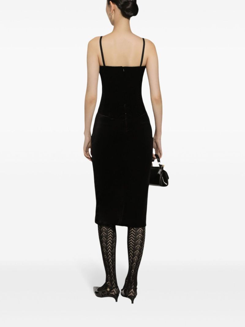 Corset Strapless Midi Dress