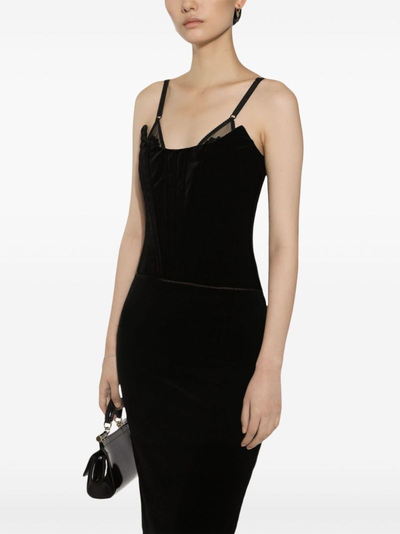 Corset Strapless Midi Dress