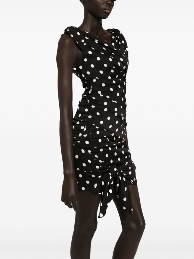 Black Silk Draped Dress
