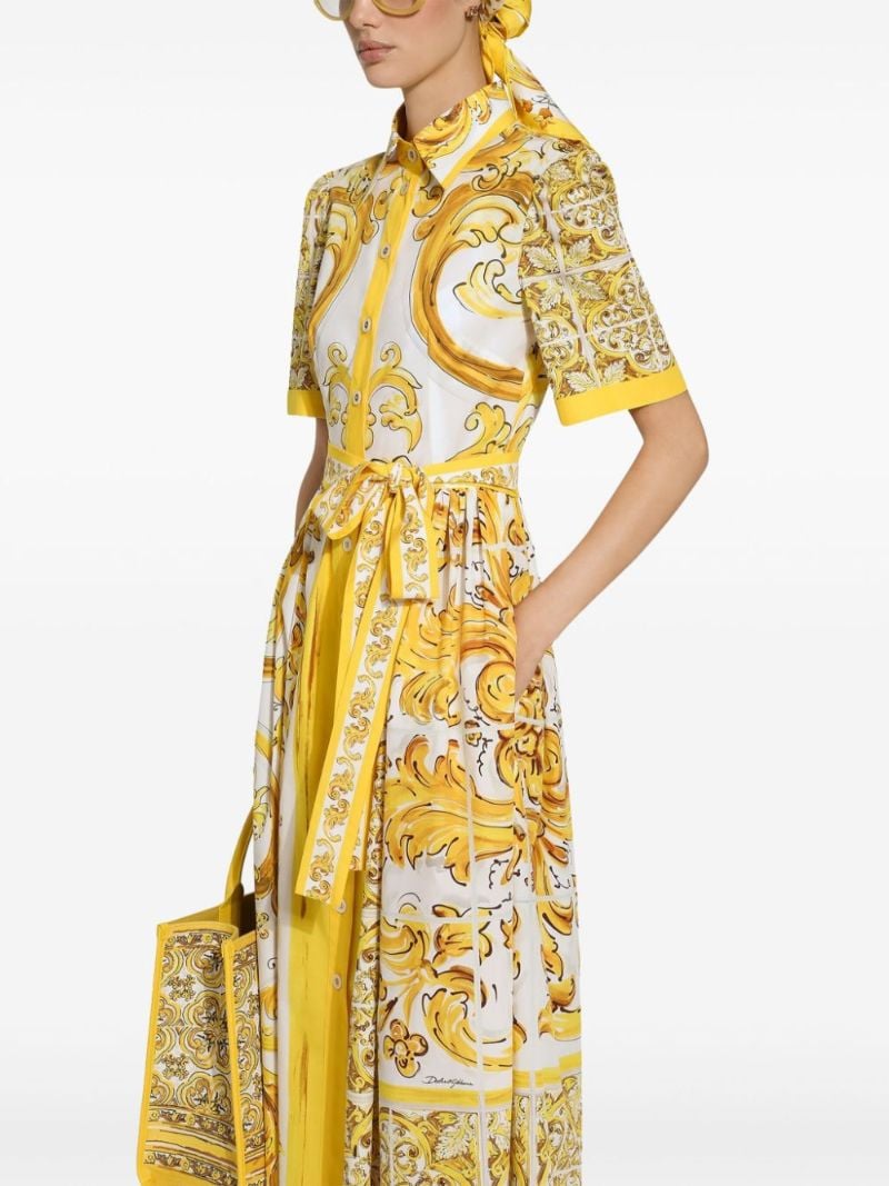 Majolica-print Midi Dress