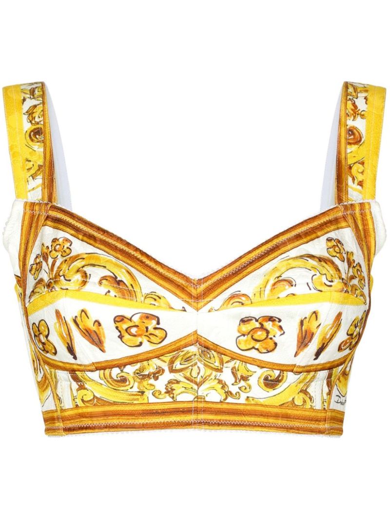Yellow Majolica Corset Top