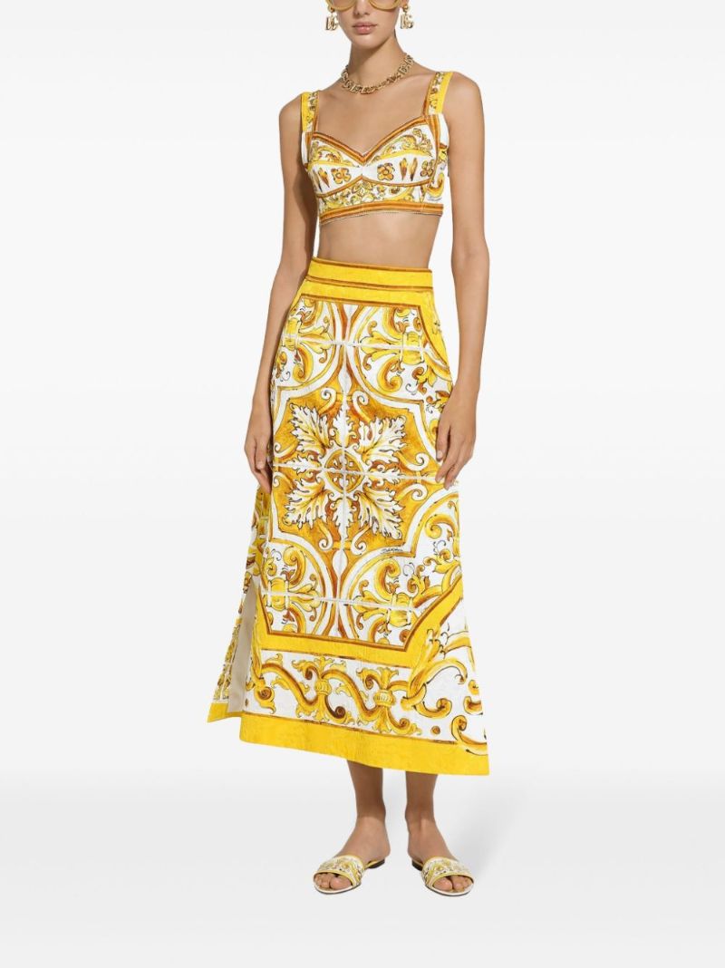 Yellow Majolica Corset Top