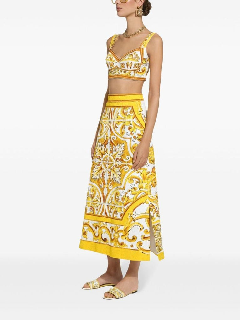 Yellow Majolica Corset Top