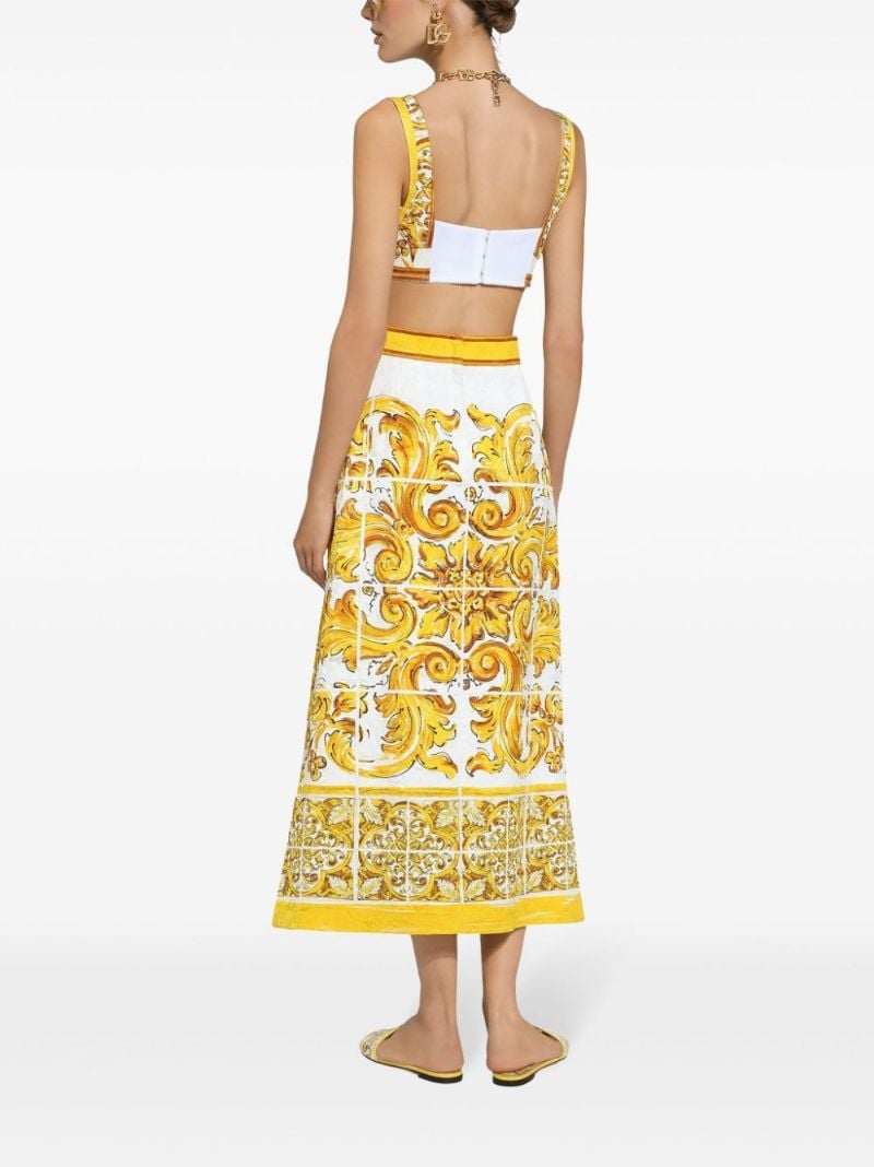 Yellow Majolica Corset Top
