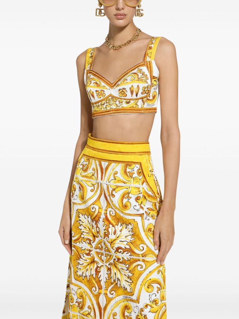 Yellow Majolica Corset Top