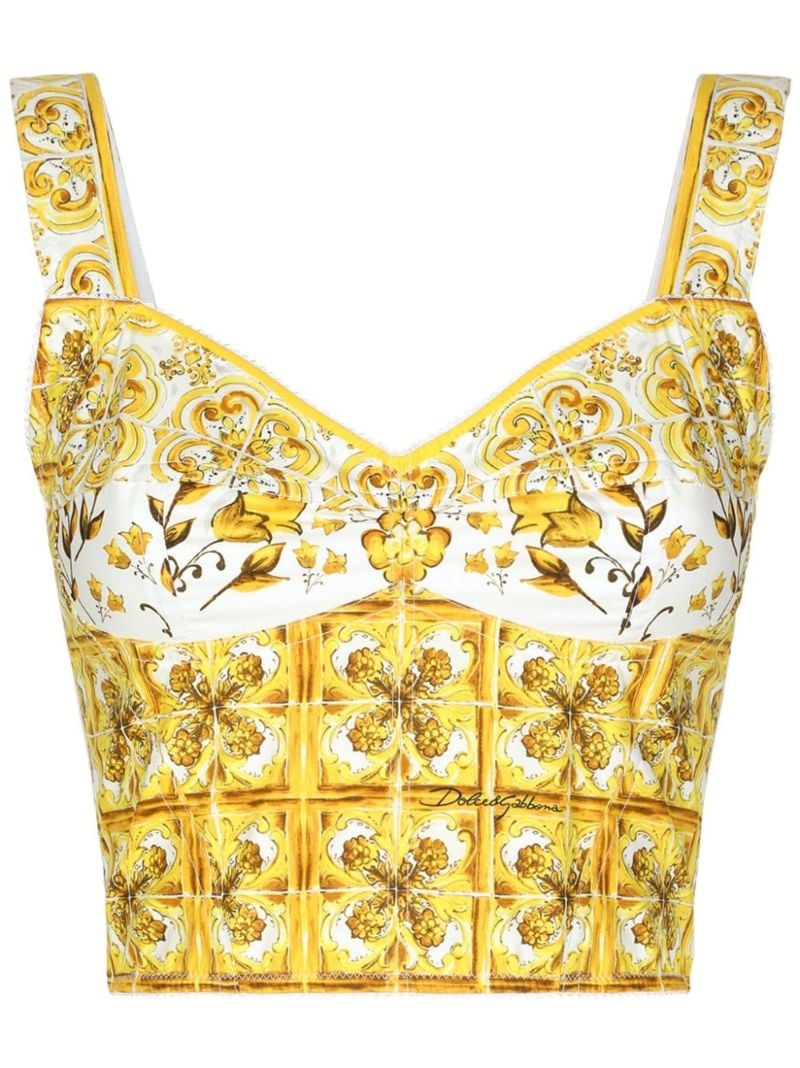 Yellow Majolica Corset Top