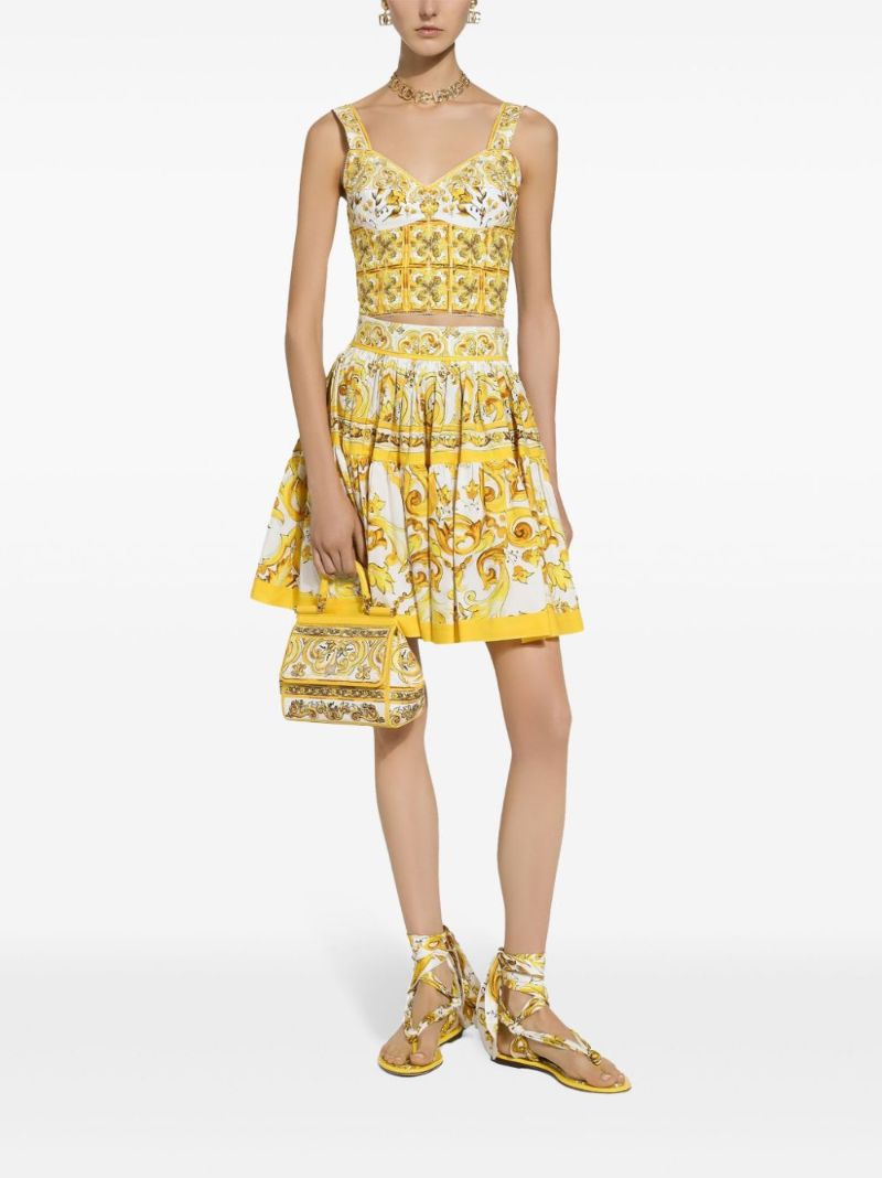 Yellow Majolica Corset Top