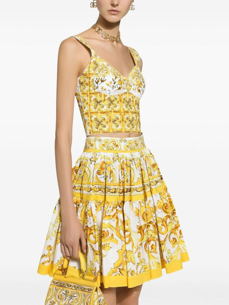 Yellow Majolica Corset Top