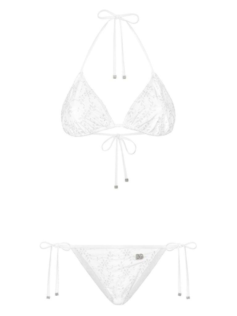 Broderie Anglaise Triangle Bikini