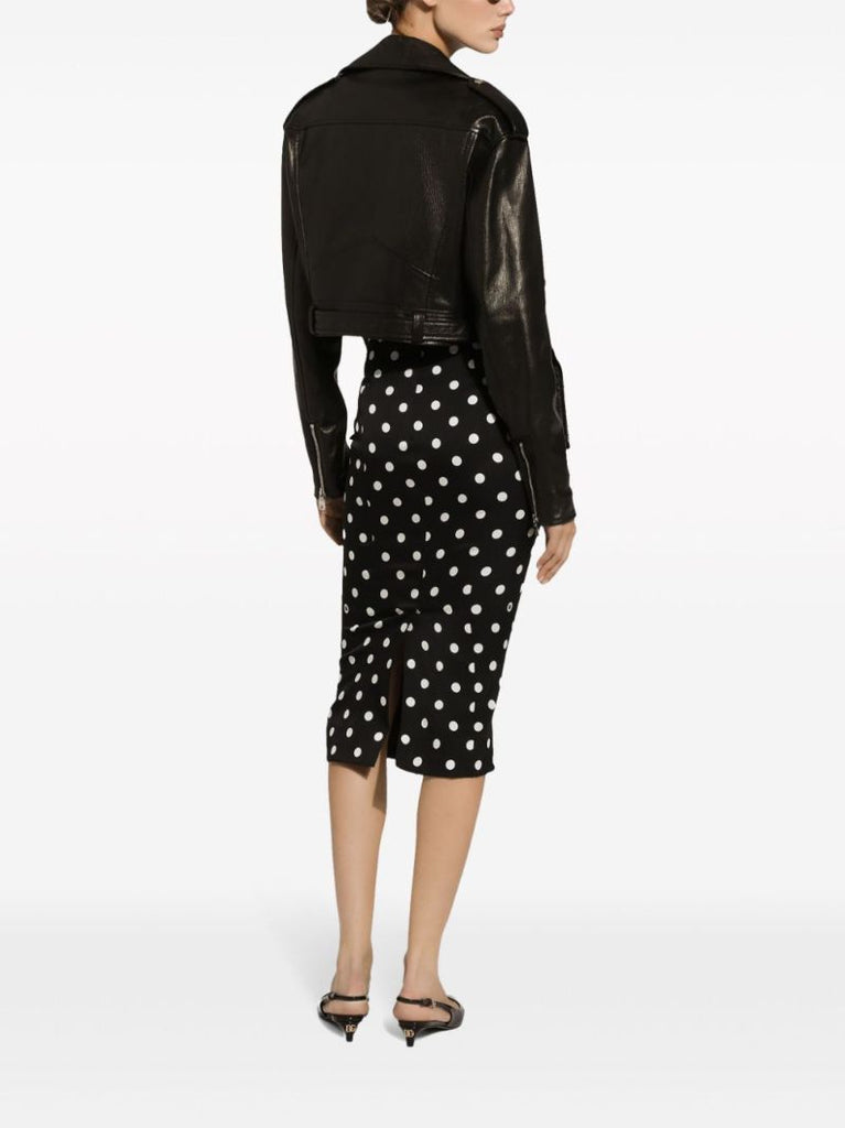 Black Cropped Biker Jacket