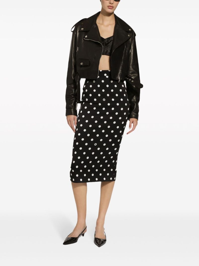 Black Cropped Biker Jacket