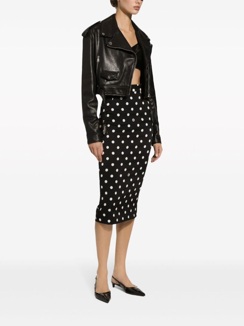 Black Cropped Biker Jacket
