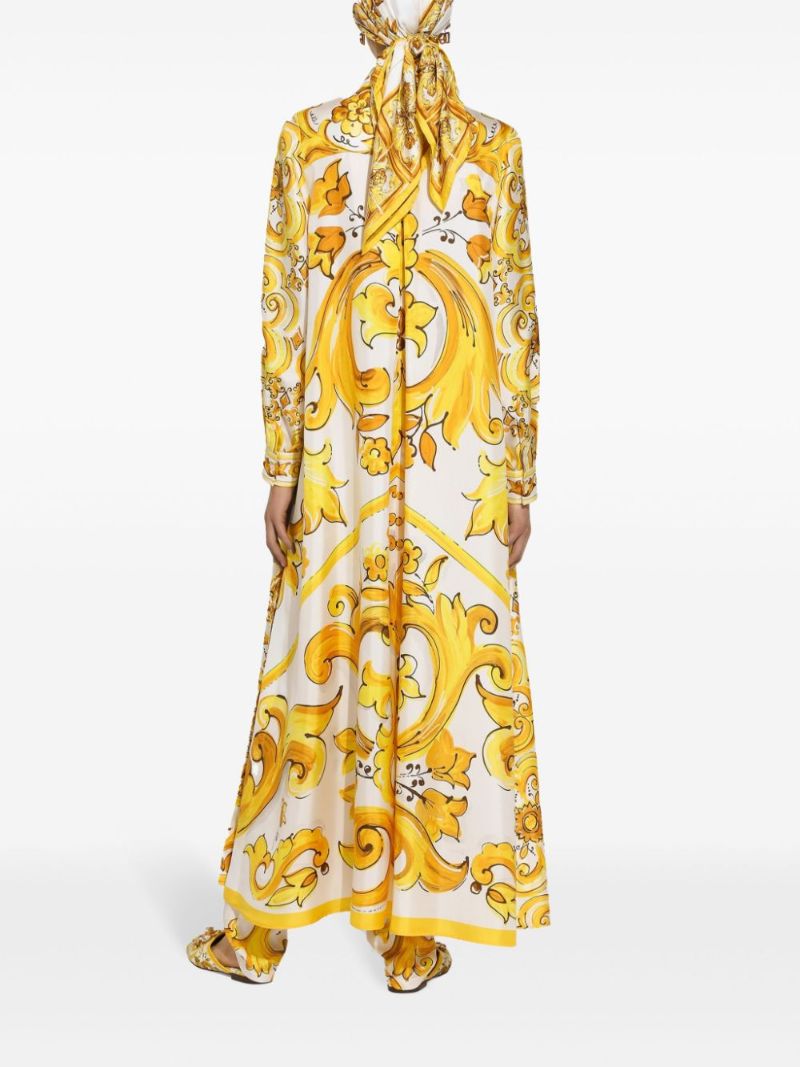 Majolica-print Slim Trousers