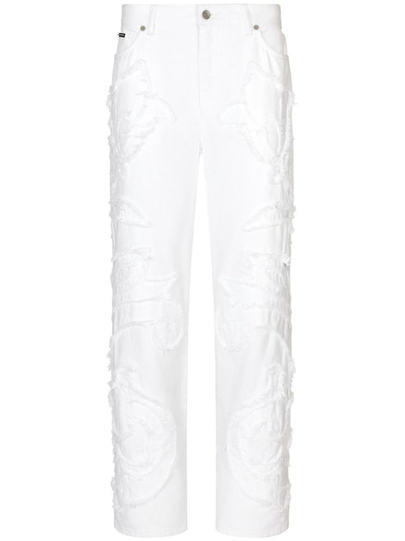 Embroidered Boyfriend Jeans
