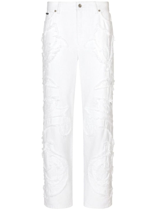 Embroidered Boyfriend Jeans