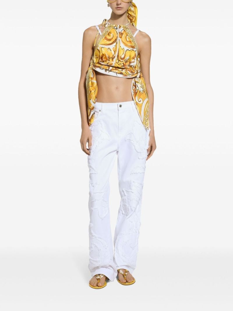 Embroidered Boyfriend Jeans