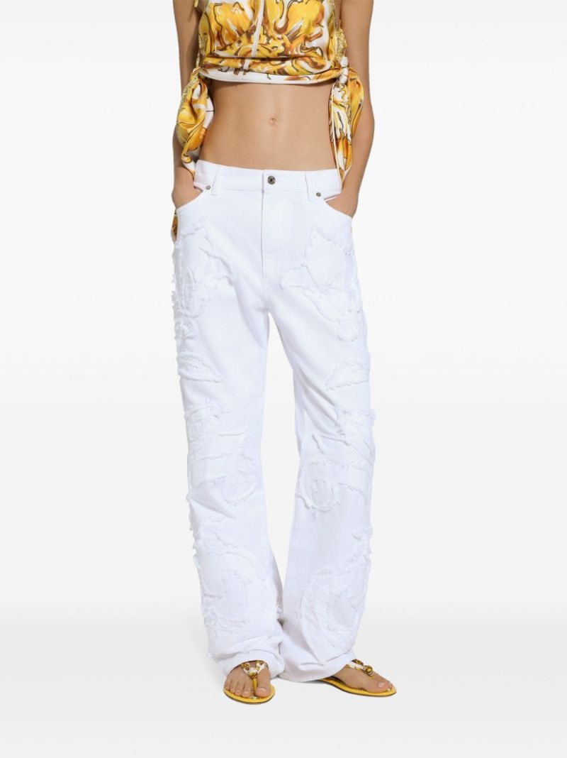 Embroidered Boyfriend Jeans