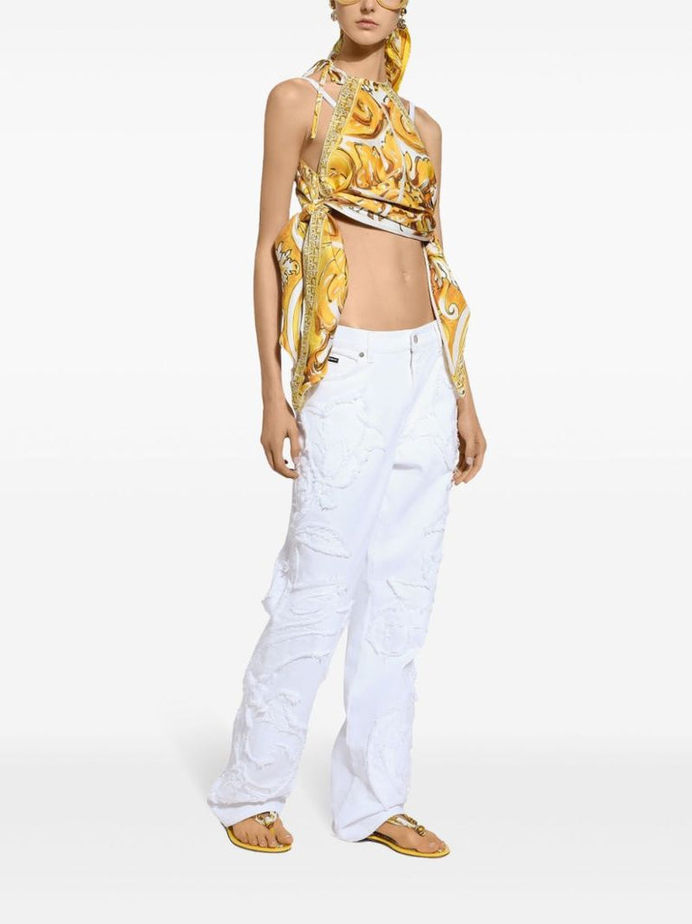 Embroidered Boyfriend Jeans