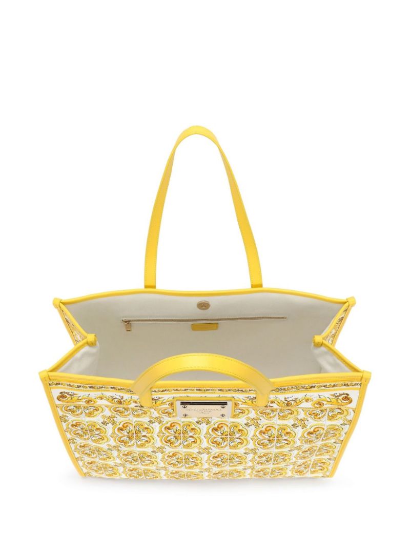 Large Majolica-print Tote Bag
