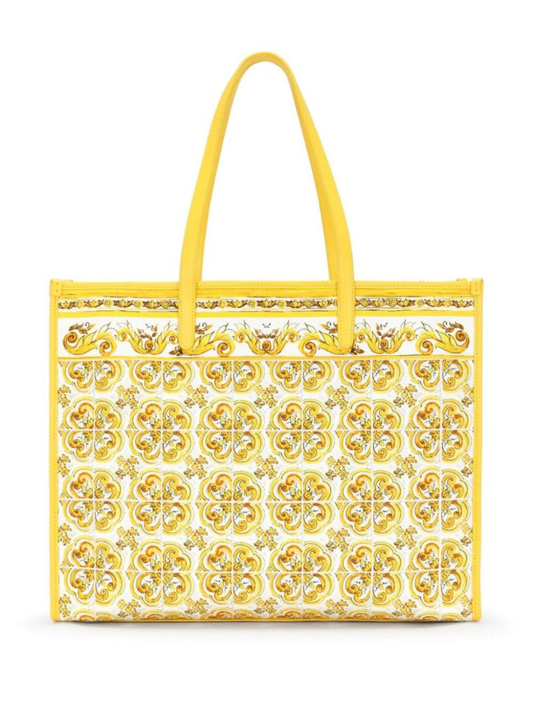 Large Majolica-print Tote Bag