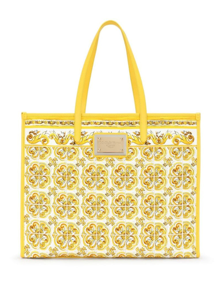 Large Majolica-print Tote Bag