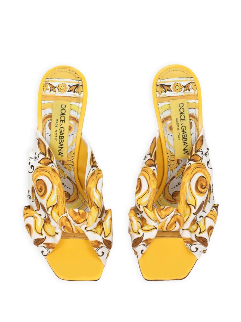 75mm Dg Majolica-print Mules