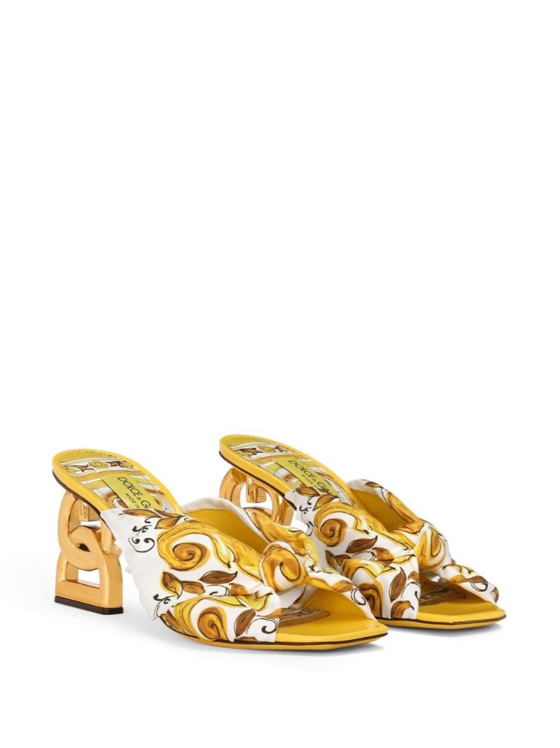 75mm Dg Majolica-print Mules
