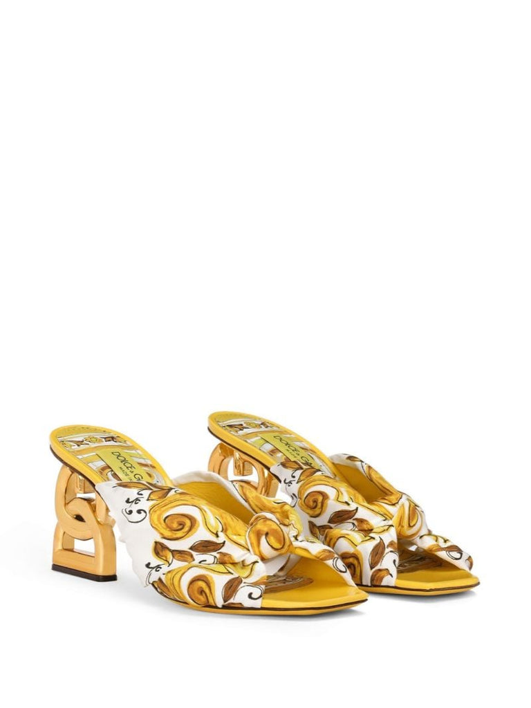 75mm Dg Majolica-print Mules