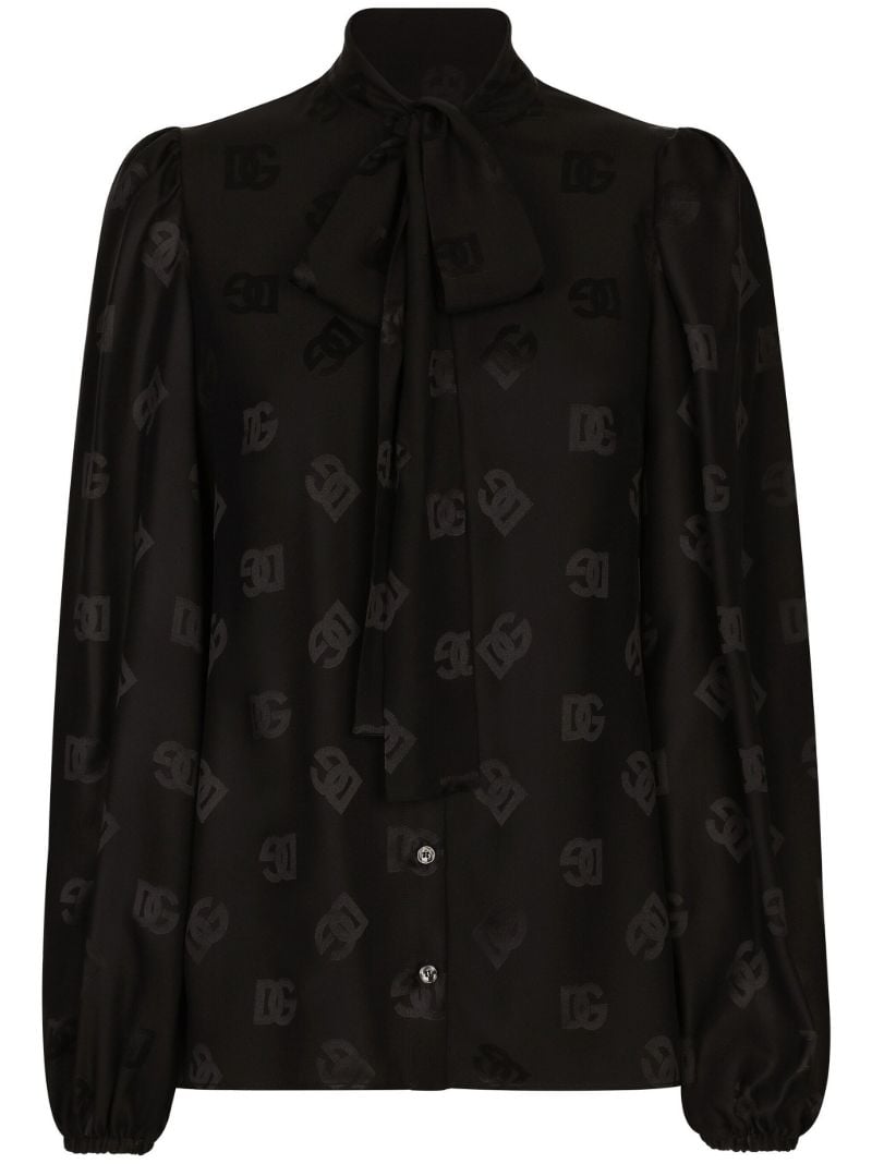 Dg-jacquard Silk Shirt