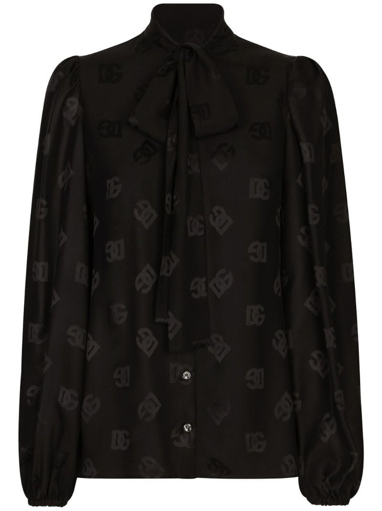 Dg-jacquard Silk Shirt