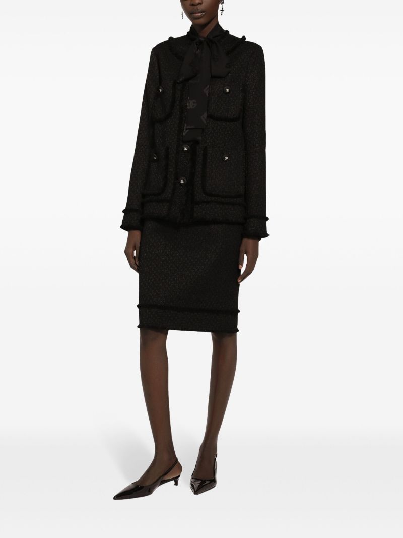 Dg-jacquard Silk Shirt