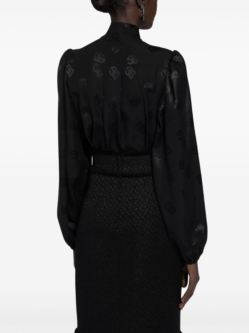 Dg-jacquard Silk Shirt