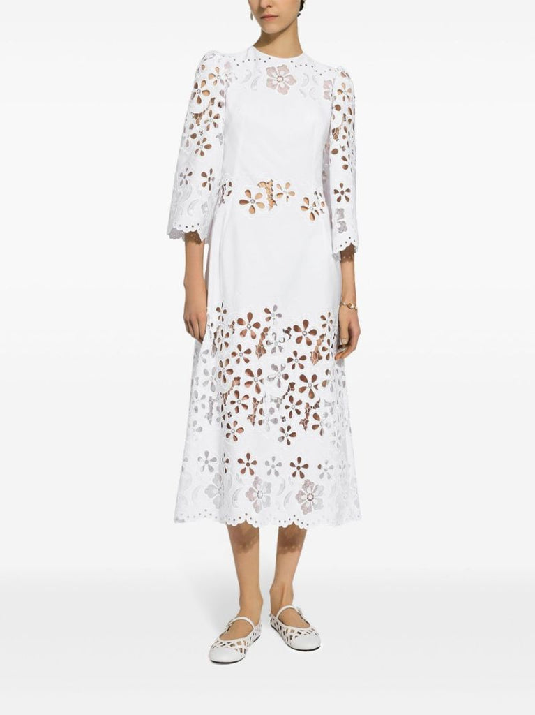 White Broderie Anglaise Dress