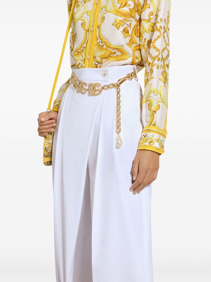 Wide-leg Cotton Trousers