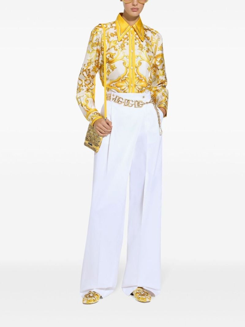 Wide-leg Cotton Trousers