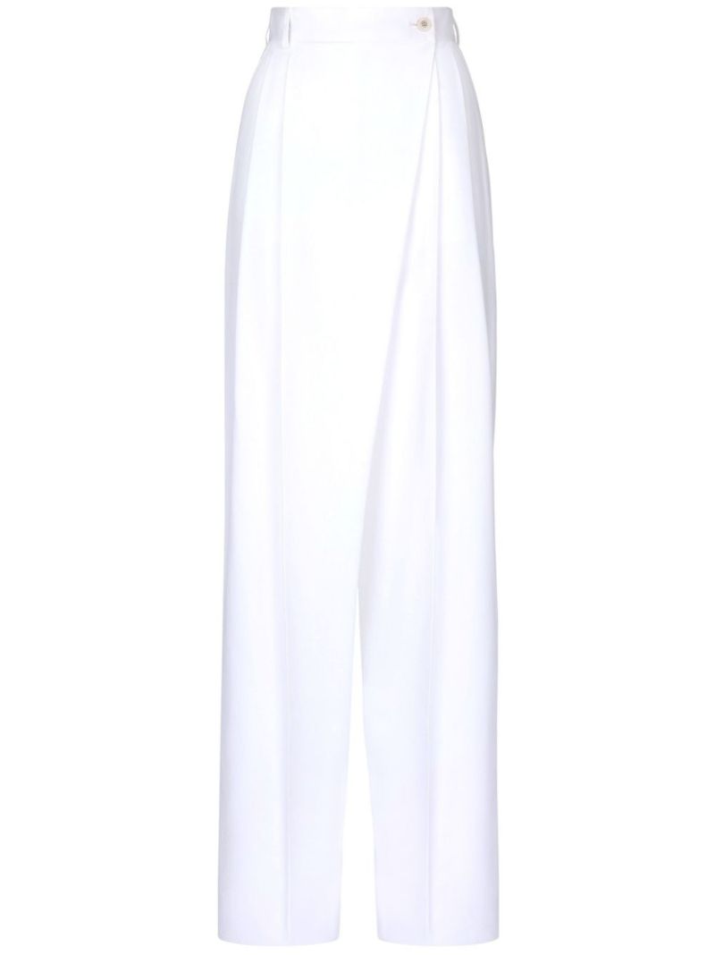 Wide-leg Cotton Trousers