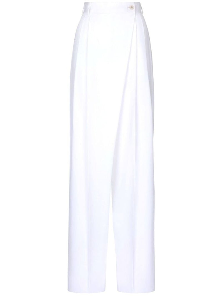 Wide-leg Cotton Trousers
