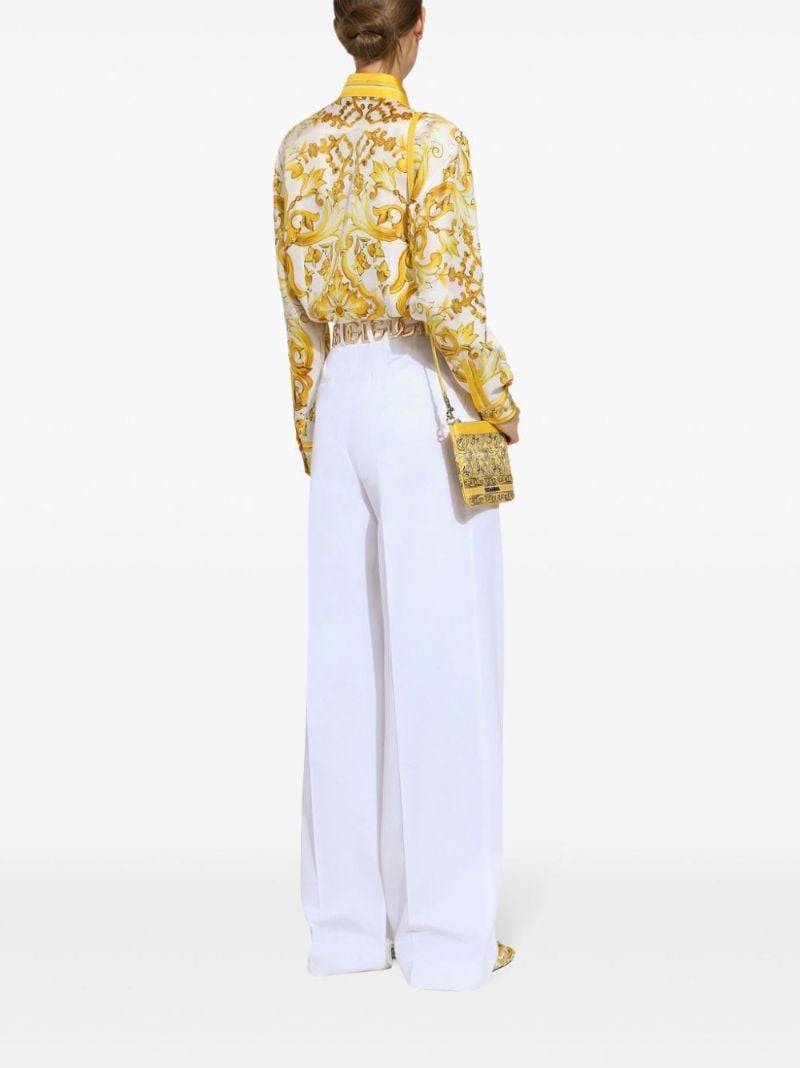Wide-leg Cotton Trousers
