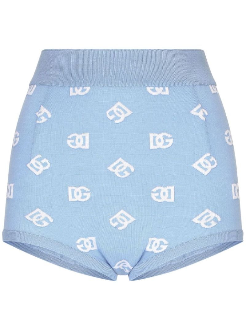 Dg-intarsia High-waist Mini Shorts