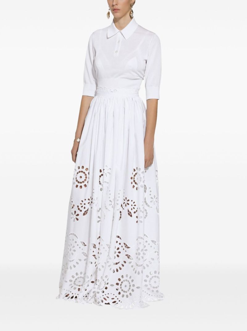 White Cropped Polo Shirt