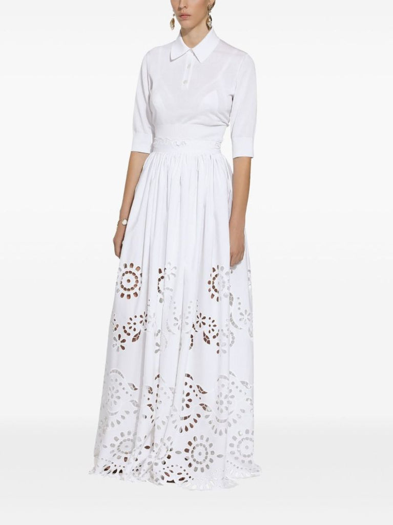 White Cropped Polo Shirt