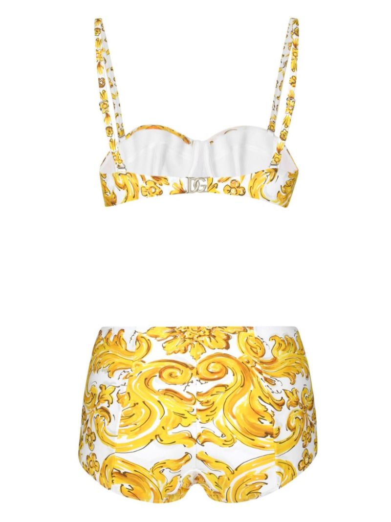 Majolica-print Balconette Bikini