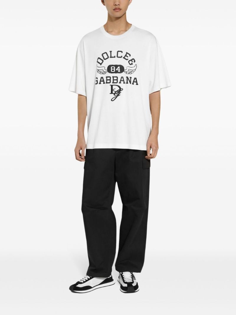 White Logo-print T-shirt