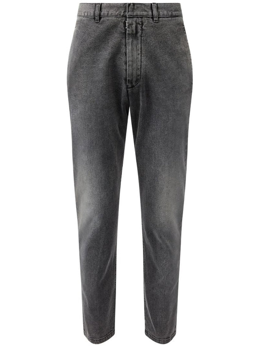 Black Faded Tapered Jeans