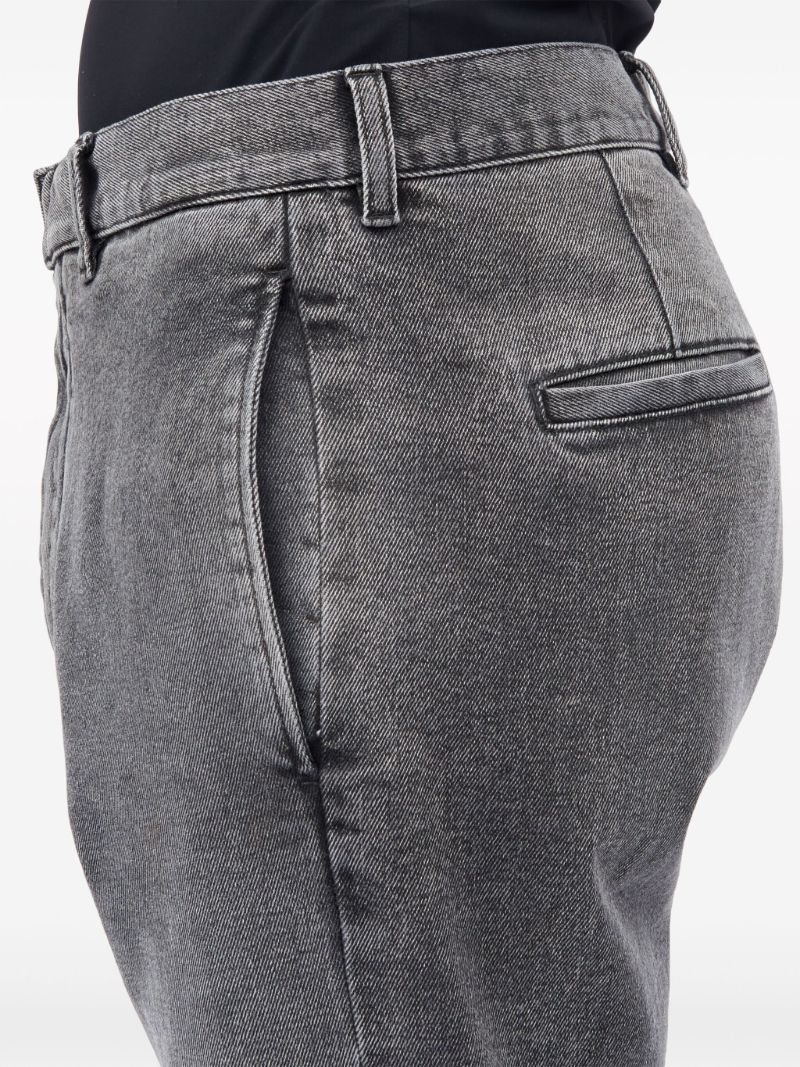 Black Faded Tapered Jeans